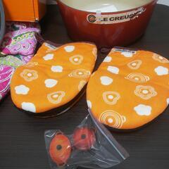 値下　未使用　ココット・ロンド 22cm
 ルクルーゼ   アメリカンキルトバッグ付きの画像