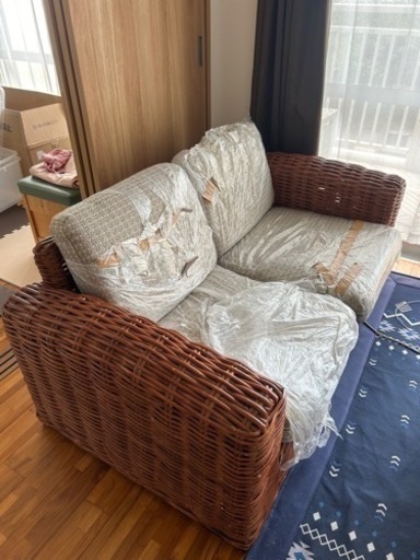 家具 ・アジアンソファー2人掛け