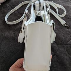 新品未使用！可愛いミニバッグ/スマホ小物入れに♡白の画像