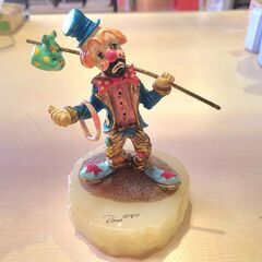 【愛品館 市原店】ロンリークラウンピエロ道化師大理石オブジェ