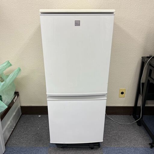 【稼動品】SHARP シャープ ノンフロン冷凍冷蔵庫 SJ-14E5-KW ホワイト 2018年製 中古