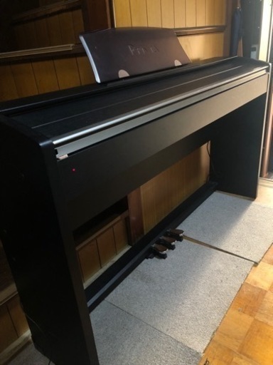 中古美品2010年製CASIO  Privia PX-730 BK電子ピアノ(簡単椅子付き) 88鍵 ブラックウッド調