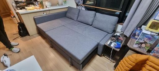 Ikea: FRIHETEN フリーヘーテン コーナーソファベッド 収納付き, スキフテボー ダークグレー