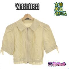 VERRIER ヴェリエ ジャケット ファスナー リボン 半袖 ...