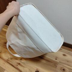 （取引中）持ち手付帆布長方形バスケットの画像