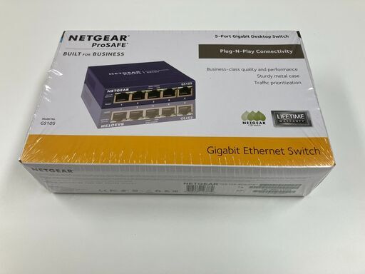 【未使用】NETGEAR ギガビット5ポート アンマネージスイッチ（GS105）