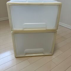 【済】　衣装ケース　収納ケース　プラスチックケース　引出　２個