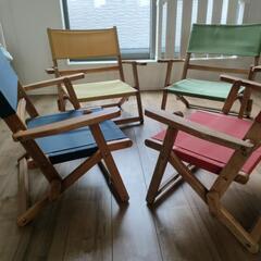 ニトリ木製ローチェア×4