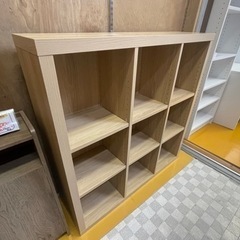 【リサイクルサービス八光】幅114.5㎝　ナチュラルベージュ　3段本棚の画像