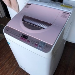 【✨配送設置無料！】00005 シャープ 5.5kg洗濯機 市内配送設置無料 シャープ SHARP ES-TX5A-P [タテ型洗濯乾燥機(5.5kg
