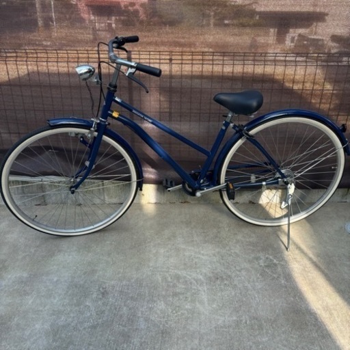 自転車 クロスバイク　27インチ　ネイビー