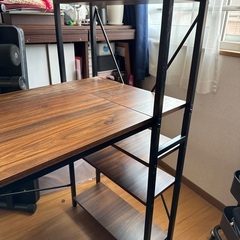 【1週間限定】オープンラック一体型のパソコンデスクの画像
