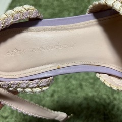 グレースコンチネンタル サンダル ウェッジソール パープル パステル 紫 24.5〜25cm 38の画像
