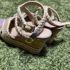 グレースコンチネンタル サンダル ウェッジソール パープル パステル 紫 24.5〜25cm 38の画像