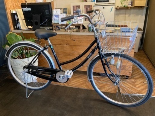 【前輪タイヤ・前輪チューブ新品！】26インチ自転車　ブラック