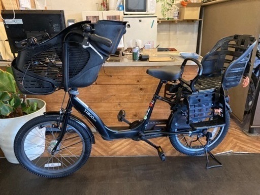【前輪タイヤ・チェーン新品！】LEDオートライト　内装3段　20インチ子供乗せ自転車　マットブラック