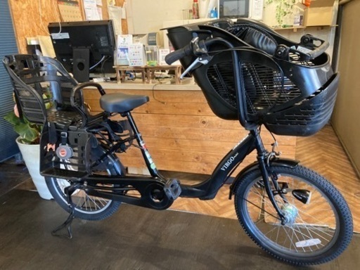 【前輪タイヤ・チェーン新品！】LEDオートライト　内装3段　20インチ子供乗せ自転車　マットブラック