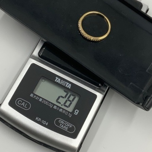 K18 18金　ダイヤモンドリング　ダイヤ0.4ct 2.8g