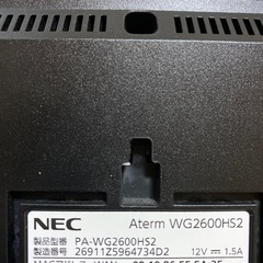 WiFiルーター NEC AtermWG2600HSの画像