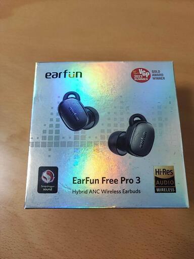 値下げしました。EarFun Free Pro 3 ブラウンブラック(純正ケースカバー付き)