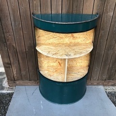 ドラム缶　テーブル　棚　レトロ感　おしゃれ棚　リメイク
