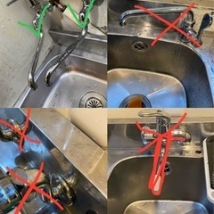【最終日】2槽 シンク 流し台 台付き 蛇口付き 業務用 店舗用 厨房機器 飲食店 ★直接引き取り歓迎の画像