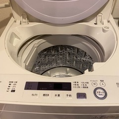 [受け渡し予定者決定] シャープ　SHARP  洗濯機　5.5kg  2017年製　の画像