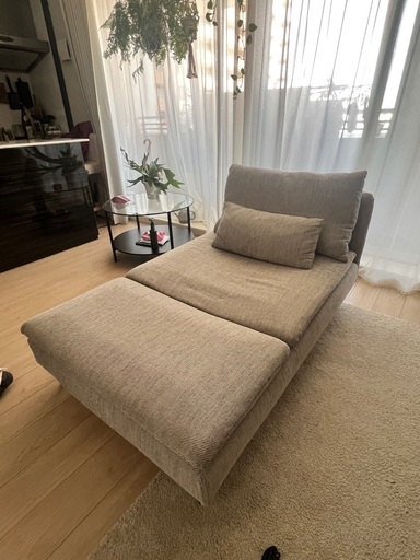 SÖDERHAMN ソーデルハムン 寝椅子, ヴィーアルプ ベージュ/ブラウン