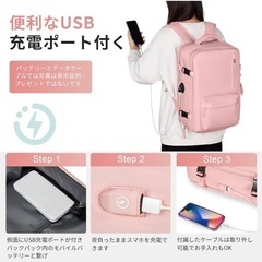 お値下げしました❤️新品❤️リュック ピンク 大容量の画像