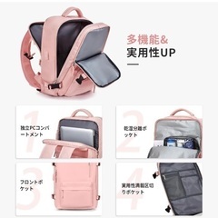 お値下げしました❤️新品❤️リュック ピンク 大容量の画像