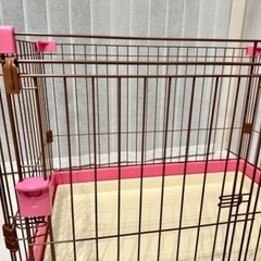 ★ペット 小型犬 犬 ゲージ ピンクの画像