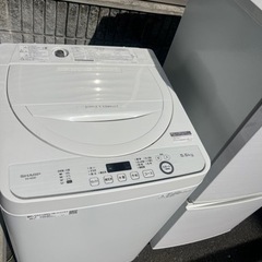 福岡市配送設置無料　シャープ高年式冷蔵庫、洗濯機セットの画像