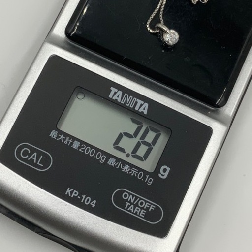 pt900 プラチナ900 pt850 ダイヤネックレス　2.8g ダイヤ　 0.315 約40cm
