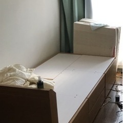 【受渡予定】ニトリ収納付きベッド　コンセント付き　シングル