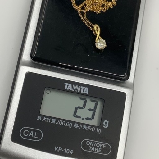 K18 18金　ダイヤモンド　一粒　ネックレス　2.3g ダイヤ　 0.53ct