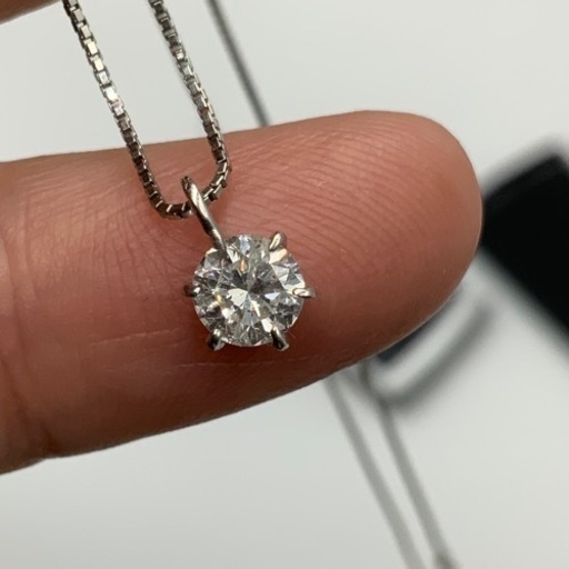 Pt900 プラチナ900 pt850 ダイヤモンドネックレス　一粒ネックレス　2.7g ダイヤ 0.579ct