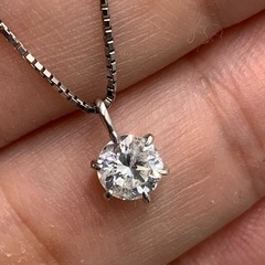 Ptネックレス　Pt900ダイヤトップ Pt850ネックレス ２粒天然ダイヤ Pt900 プラチナ900 pt850 ダイヤモンドネックレス 一粒ネックレス 2.7g