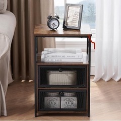 【美品・定価一万】ベッドサイドテーブル　ソファサイドテーブル　収納の画像