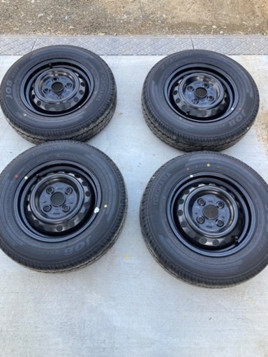 新車外し アトレー純正　12×4J +40 4H/100　145/80R12 タイヤホイール4本セット　バンタイヤ　