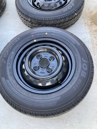 新車外し アトレー純正　12×4J +40 4H/100　145/80R12 タイヤホイール4本セット　バンタイヤ　