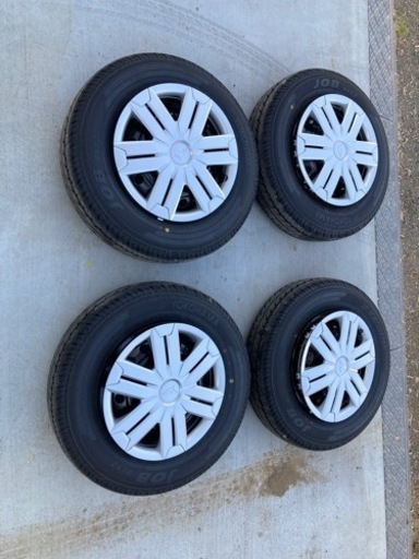 新車外し アトレー純正　12×4J +40 4H/100　145/80R12 タイヤホイール4本セット　バンタイヤ