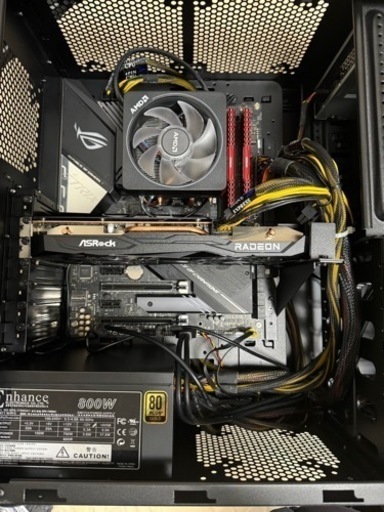 ゲーミングPC Ryzen 7 2700X / Radeon RX6600XT / DDR4 16GB / SSD 500GB