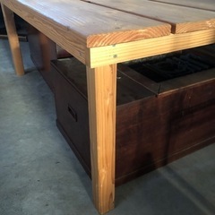 美品 作業台 テーブル 150×99×60cmの画像