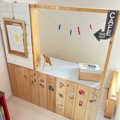 取引予定者決定中 おままごとキッチン DIY品 レジやお買い物カ...