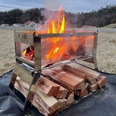 (新品未使用) 値下げたChillCamping チルキャンピング 焚火台 メッシュ焚火台の画像