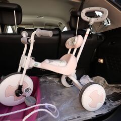 ディズニー トライクピュア 三輪車（ピンク）かじとり おしゃれ