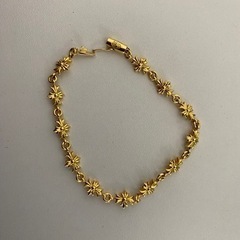 クロムハーツ 22K タイニーECHプラス ゴールドブレスレット...