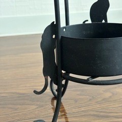 猫のシルエット傘立ての画像