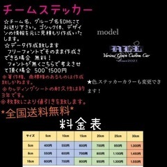 チームステッカー等作成致します！