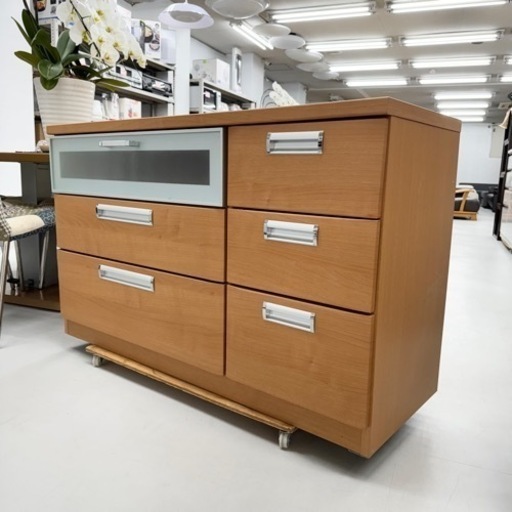 【超美品‼️】ニトリ 120cm幅ローチェスト タンス 衣類収納家具 木目調ブラウン♪